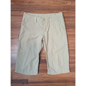 The North Face Khaki Hiking Capri- Stow Pocket Outdoors Pants- Size 8